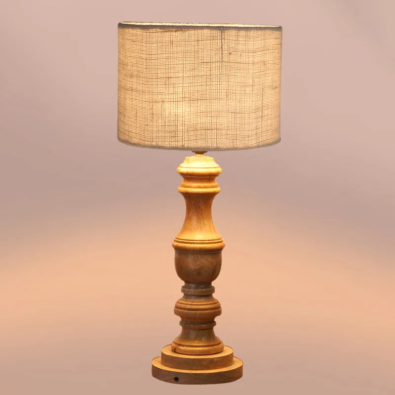 Sienna Carve Wooden Table Lamp - White media 5