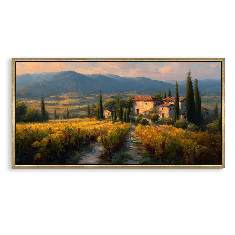 Tuscan Reverie Canvas Wall Painting With Frame media 3