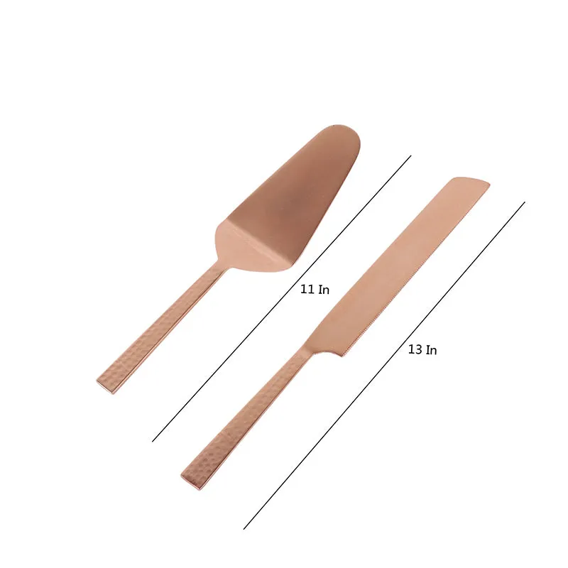 Velvessa Stainless Steel Cake Server Set (Rose Gold) - Set Of Two media 8