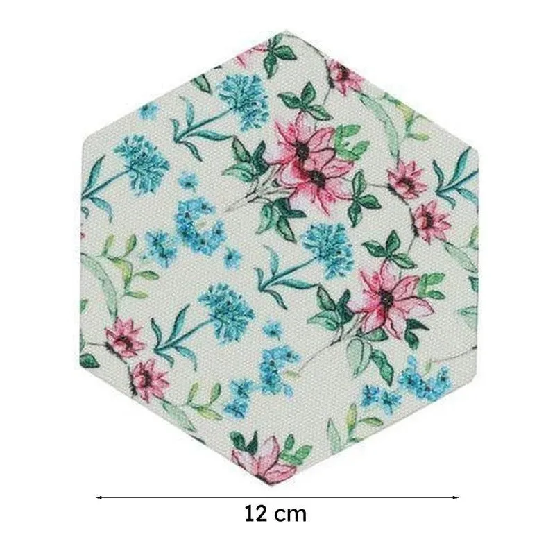 Elif Hexa Canvas Coaster - Set Of Two media 6
