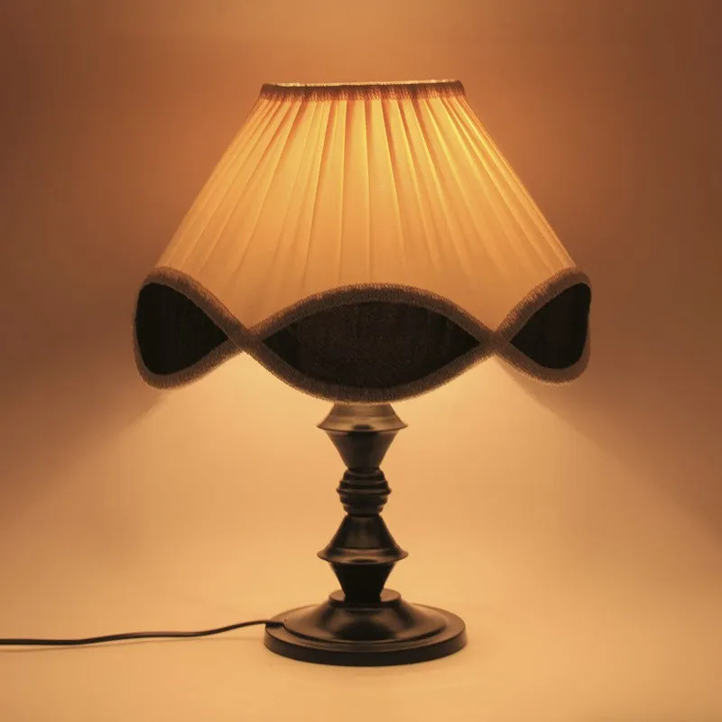 Flarexen Cotton Table Lamp With Iron Base - Ivory media 5