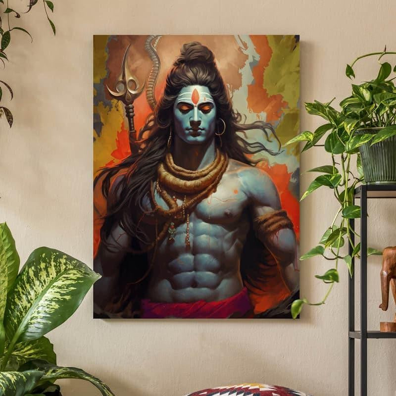 Shiva Meditate Canvas Wall Painting media 3