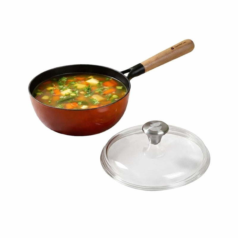 Cumin Co Enamel Cast Iron Sauce Pan (1500 mL) - Rust media 4