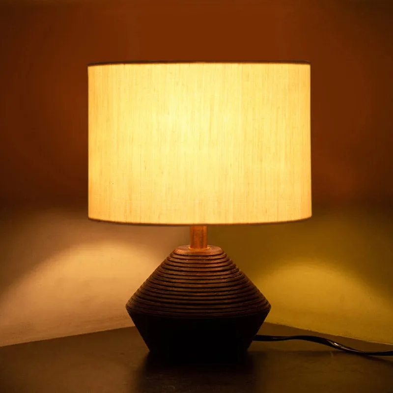 Yami Wooden Table Lamp - White,Brown media 3