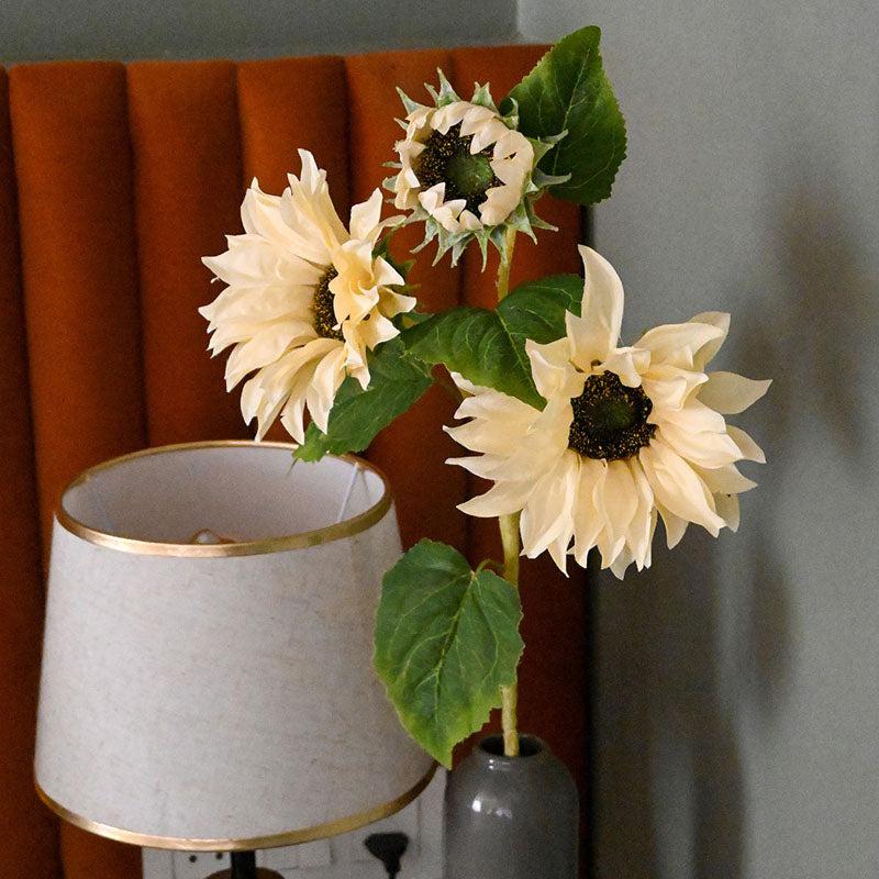 Faux Sunflower Flower Stick - Ivory media 3