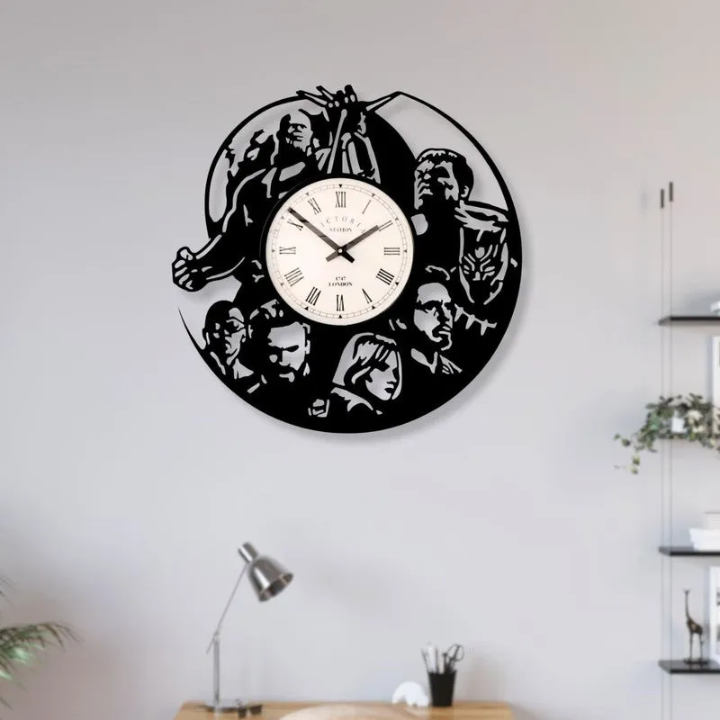 Stroke Steel Analog Wall Clock - Black media 3