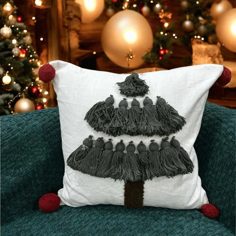 Sable Christmas Cotton Christmas Cushion Cover media 1