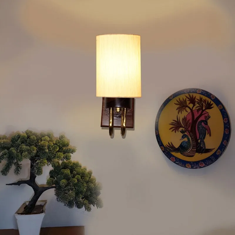 Gilded Arch Cotton Wall Lamp - Off White media 4