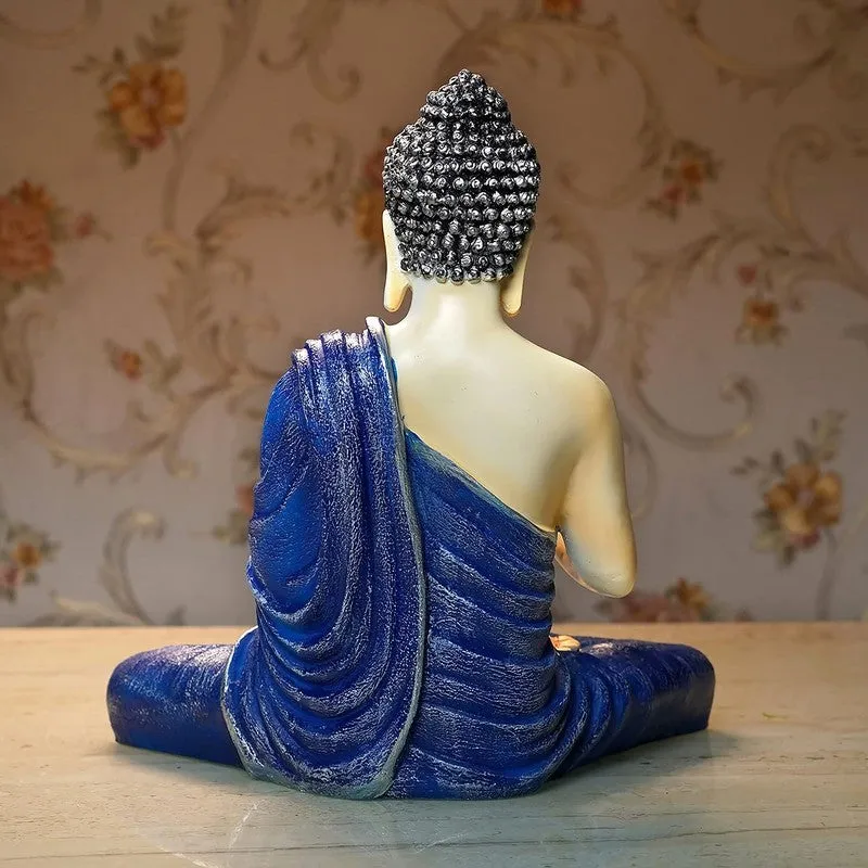 Moksha Aura Buddha Marble Idol - Blue - 6