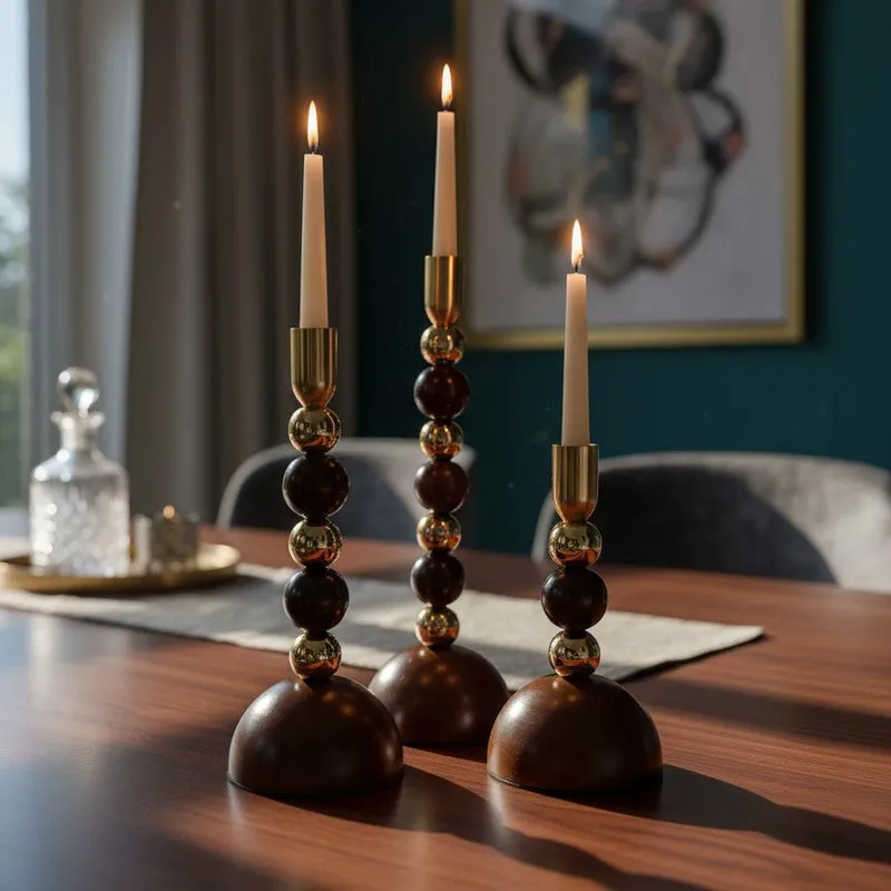 Veyron Flame Cradle Metal Candle Holder - Set Of Three media 4