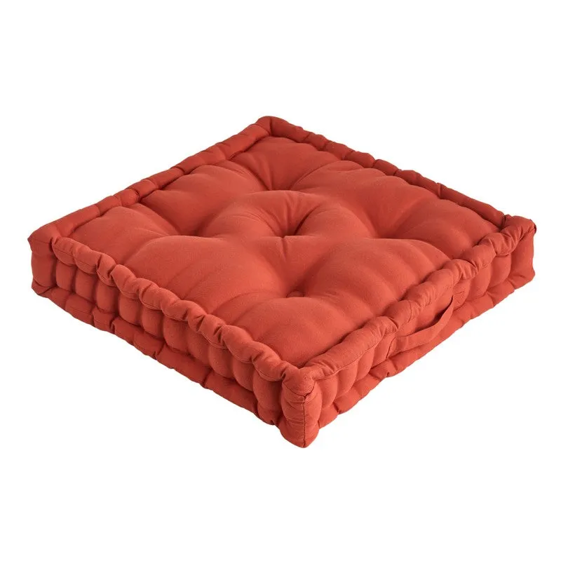 Marlon Cotton Floor Cushion - Rust media 3