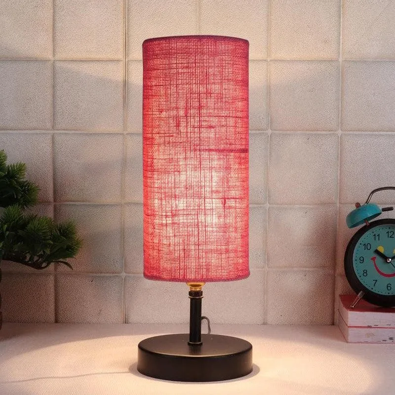 Mini Magic Jute Table Lamp - Pink,Black media 1
