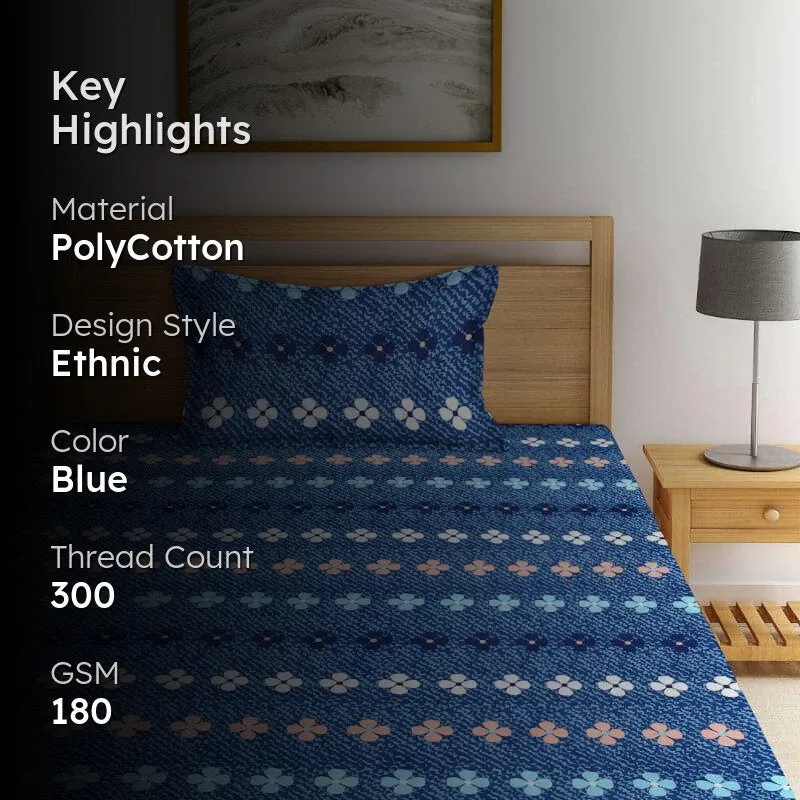 Shailo Flora Bedsheet - 180 GSM media 2