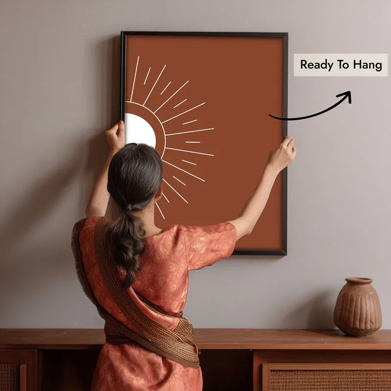 Primal Glow Canvas Wall Painting With Black Frame media 10