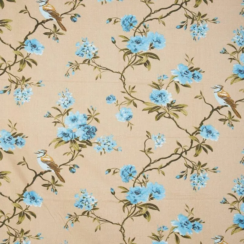 Ritana Floral Cotton Bedsheet (Brown) - 180 TC media 5