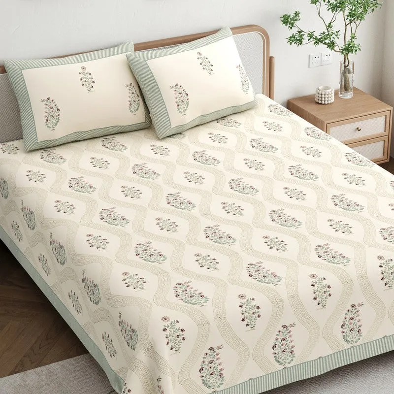 KundanBloom Cotton Bedsheet - 200 TC media 3