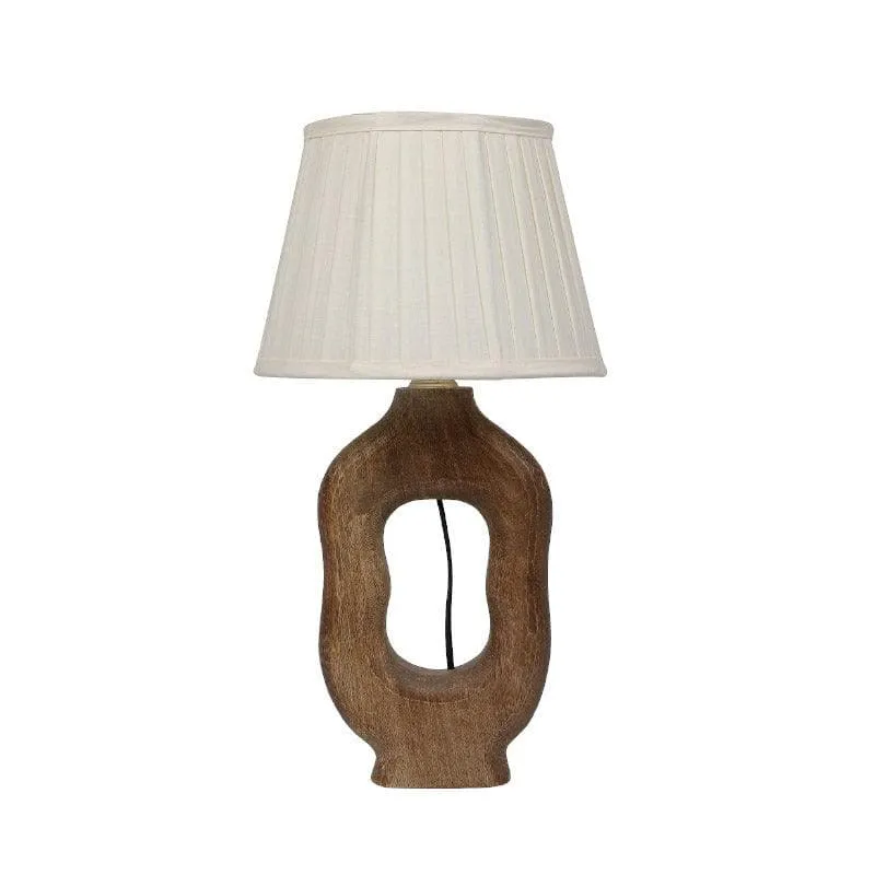 Vesara Tissle Fabric Table Lamp - White,Brown media 4