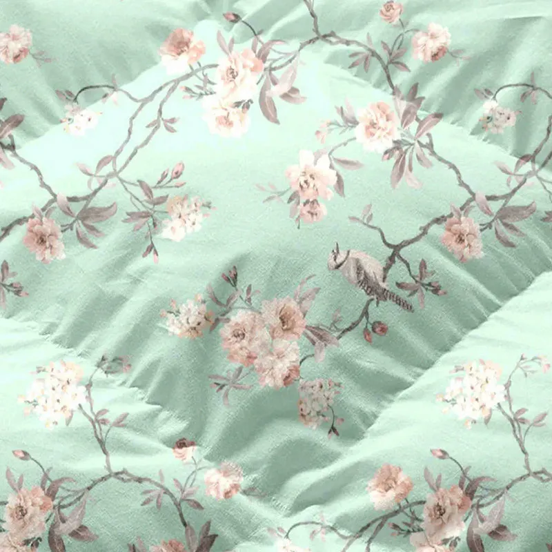 Bellara Floral Cotton Comforter (Mint Green) - 180 GSM - 9