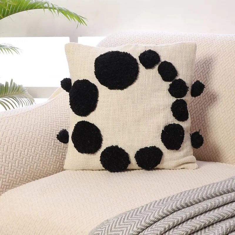 Bubble Bloom Tufted Cushion Cover - Brown media 1