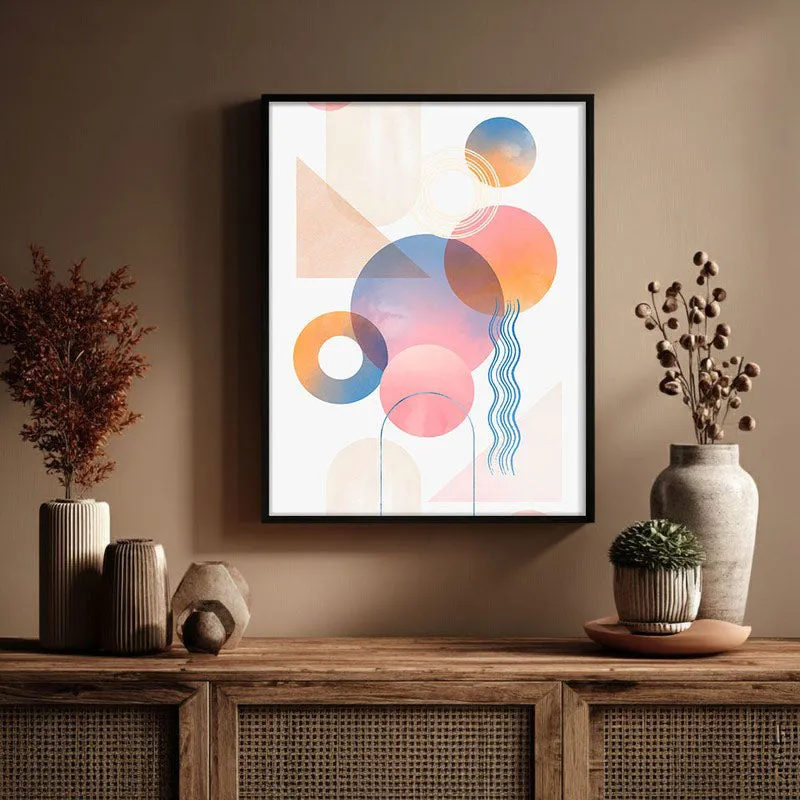 Geometric Euphoria Archival Canvas Wall Art - Black Frame media 3