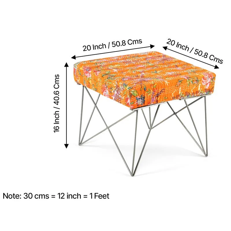 Havex Sheesham Wooden Stools (Orange) - Set Of Two media 11