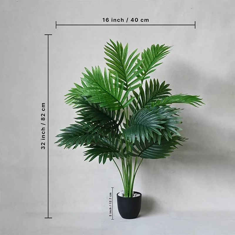 Faux Everlasting Areca Palm Plant With Black Plastic Pot - 82 cm (2.7 ft) media 5