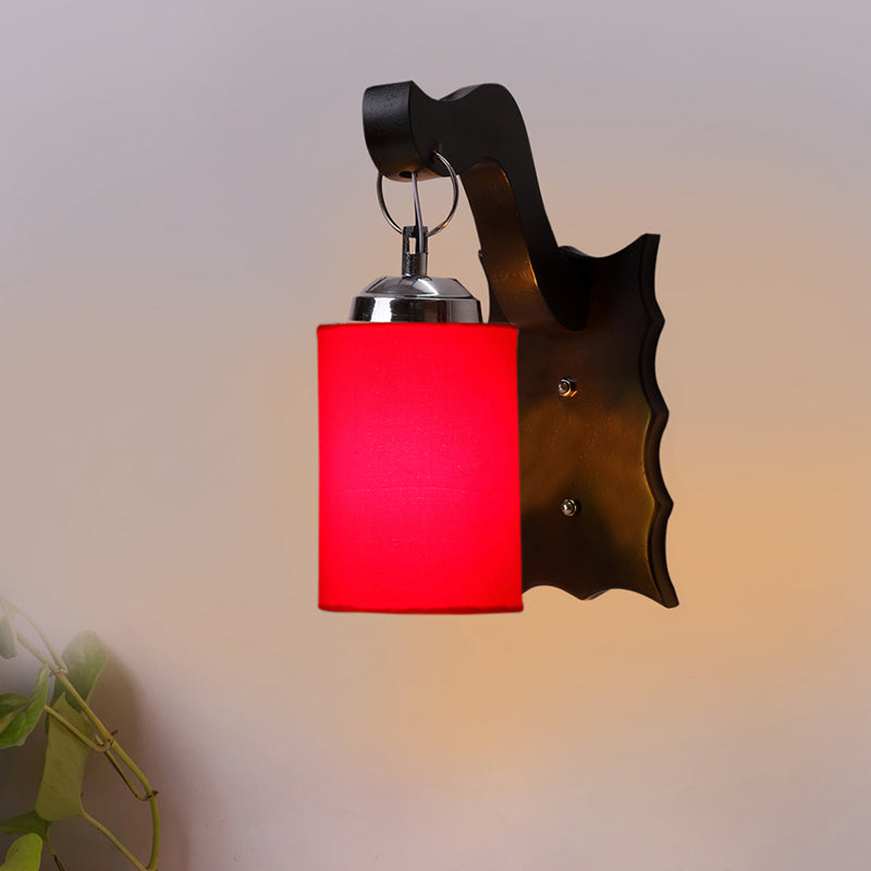 Delphi Wooden Wall Lamp - Red