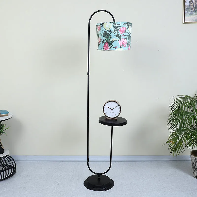 Gardensa Printed Arched Floor Lamp With Shelf media 3