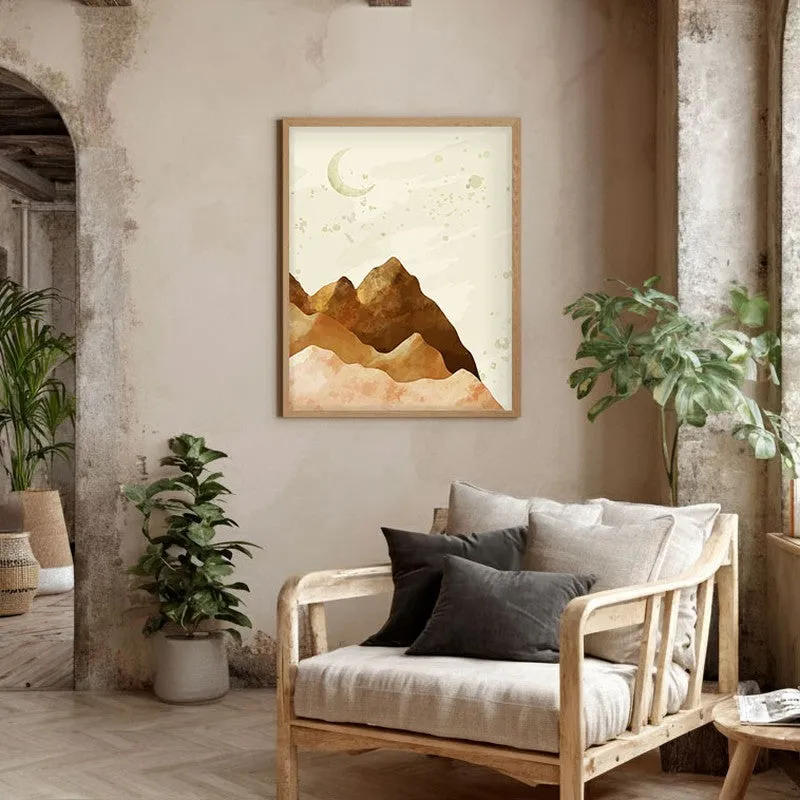 Dune Peaks Archival Paper Wall Art - Natural Brown Frame media 3