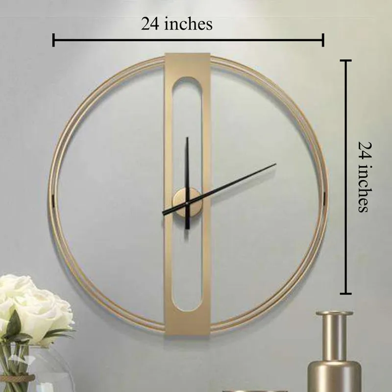 Aureate Hour Metal Analog Wall clock media 5