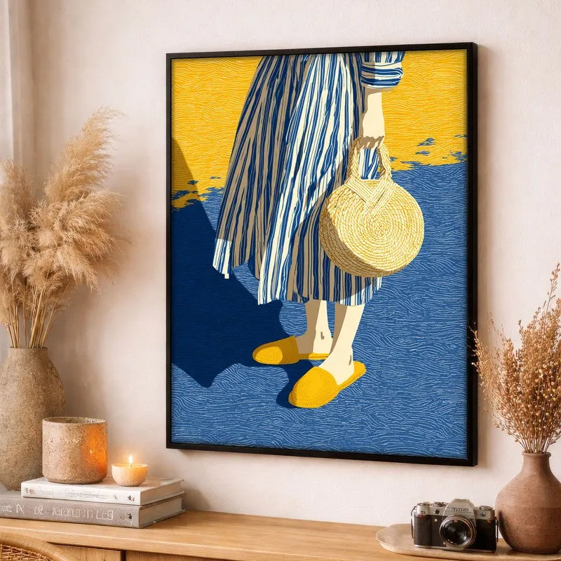 Quiet Couture Canvas Wall Painting - Black Frame media 3