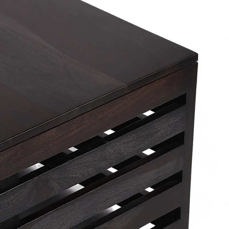 Qervo Sheesham Wooden Center Table - Natural Brown media 6