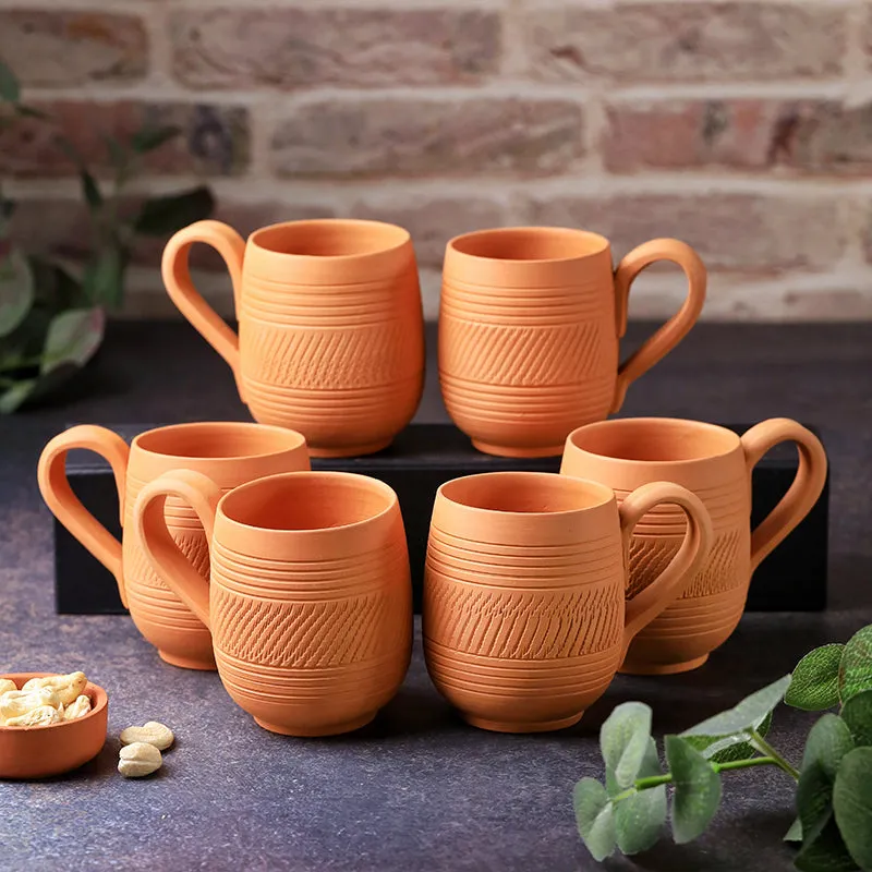 Srishti Terracotta Coffee Mug (250 mL Each) - Set of Six media 3