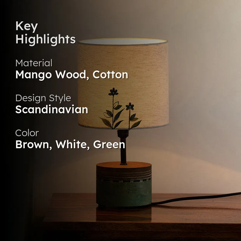 Ahura Handcrafted Mango Wood Table Lamp media 2