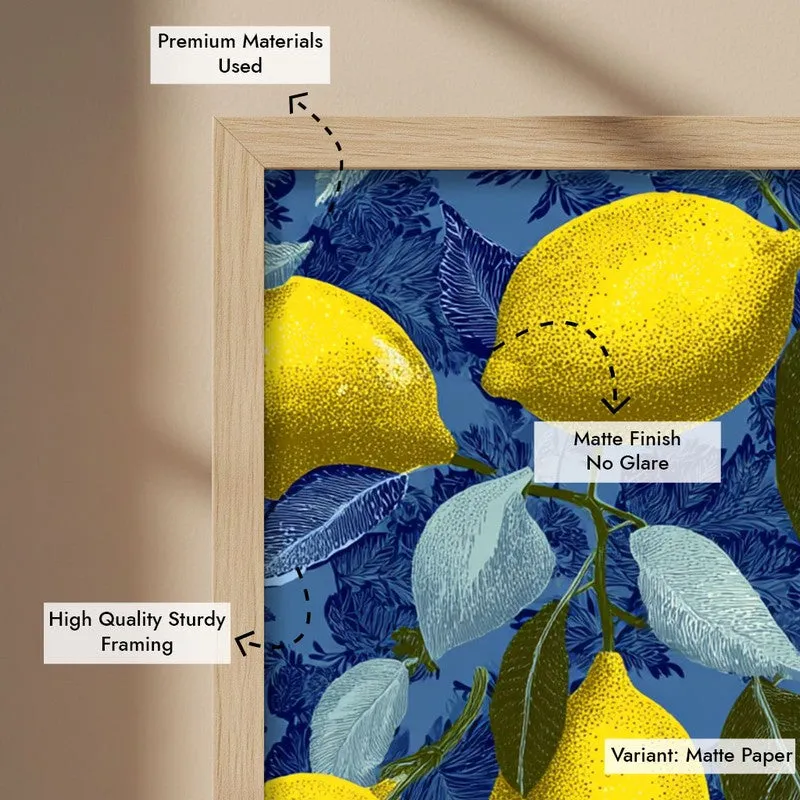 Lemon Grove Canvas Wall Painting - Brown Frame media 7