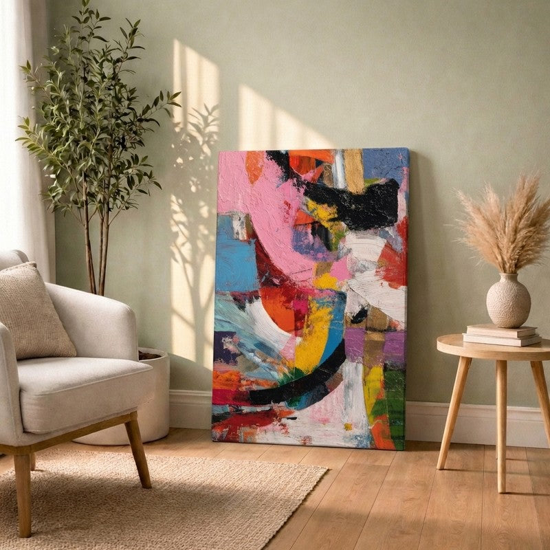Axial Burst Abstract Canvas Wall Art
