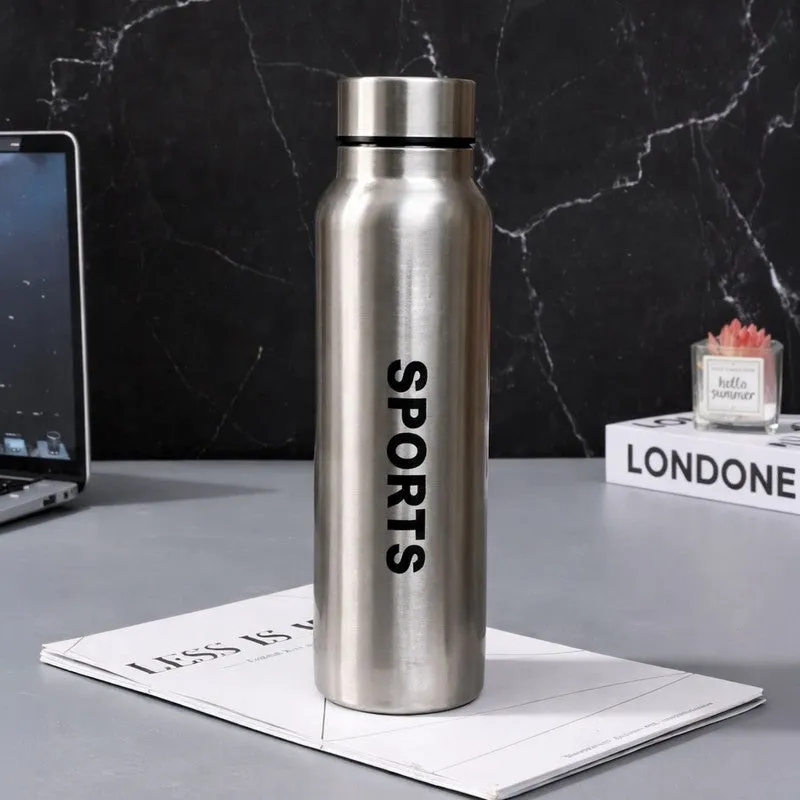 Sleek Silver Stainless Steel Bottle - 1000 mL media 1