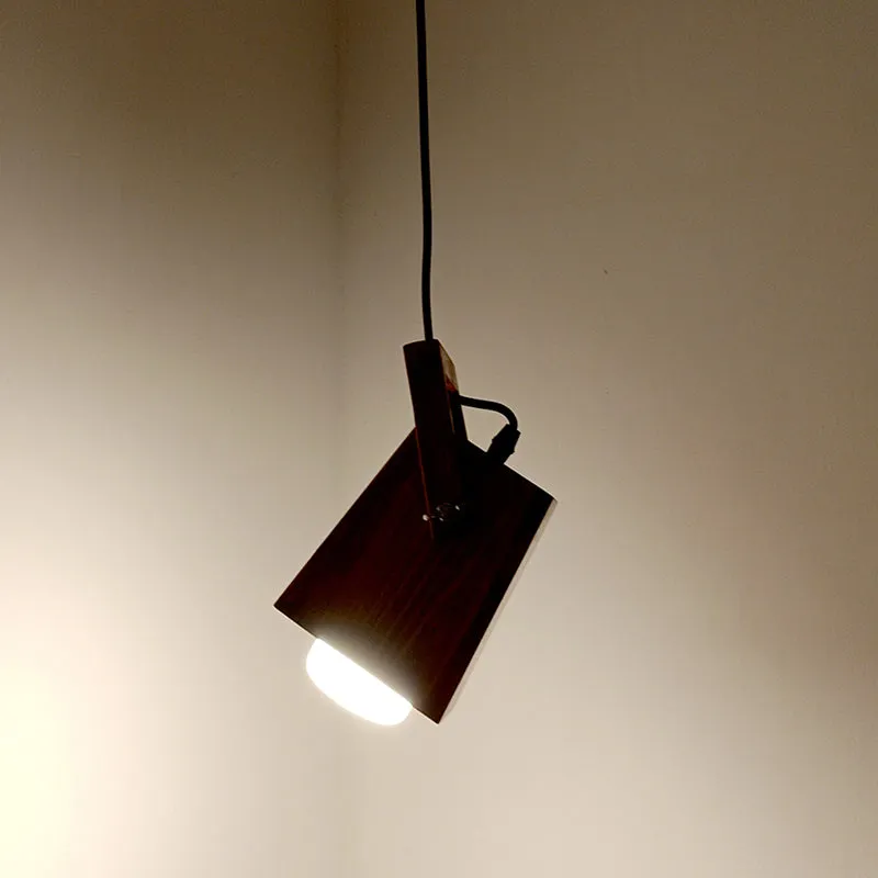 Lueur Carved Wooden Ceiling Lamp - Brown media 5