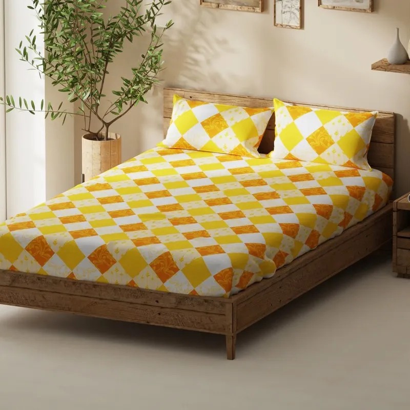 Bralin Bedsheet (Yellow) - 115 GSM media 1