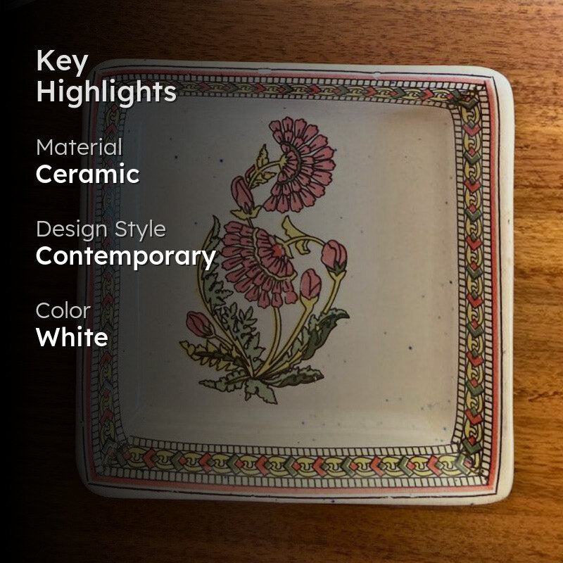Florae Ethnic Ceramic Platter media 2