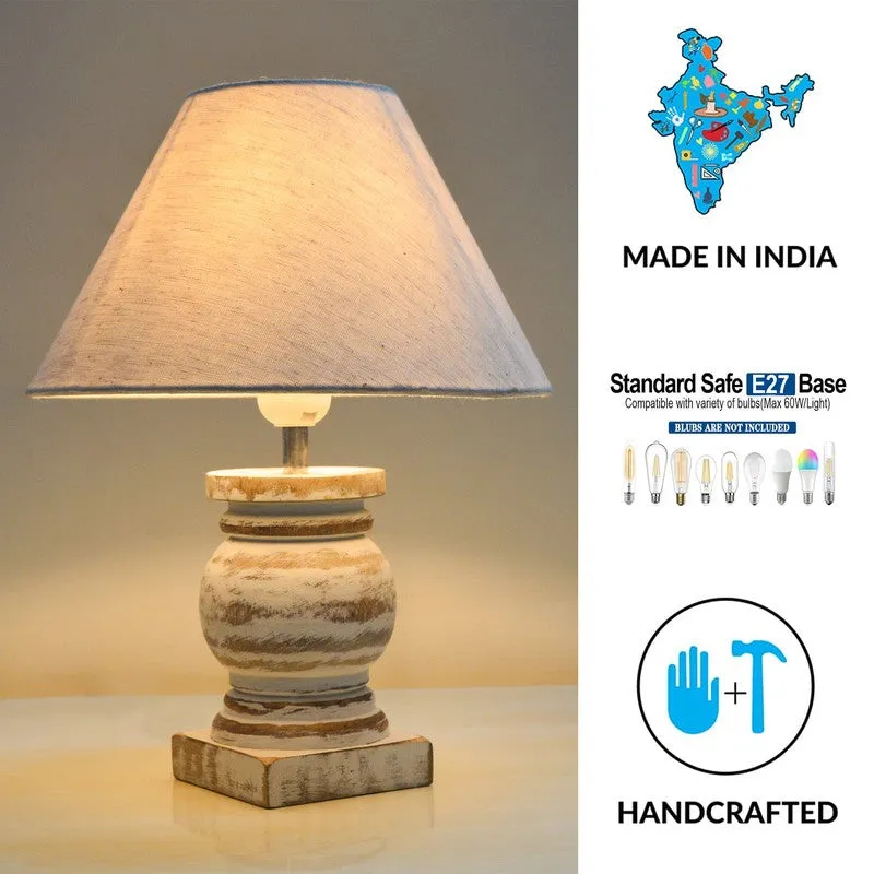 MonoCraft Wooden Table Lamp - White media 5