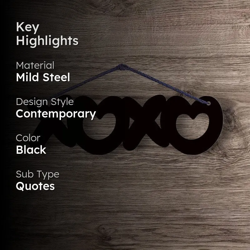 XOXO Typography Mild Steel Wall Accent media 2