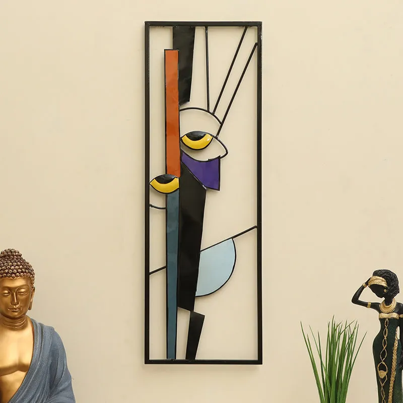 Lines Of Faces Metal Wall Accent media 1