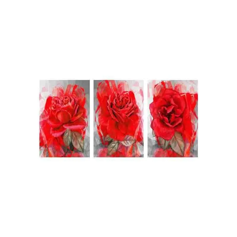 Big Rose Poly Canvas Wall Art - Set of Three media 5