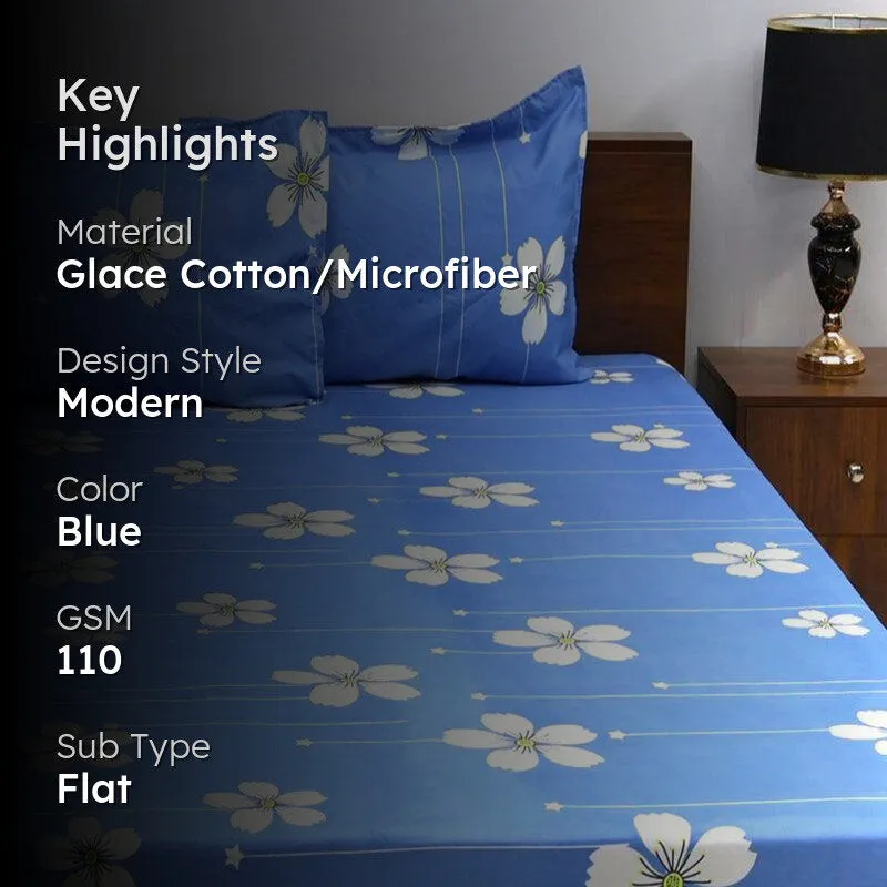 Nirja Floral Microfiber Bedsheet - 110 GSM media 2