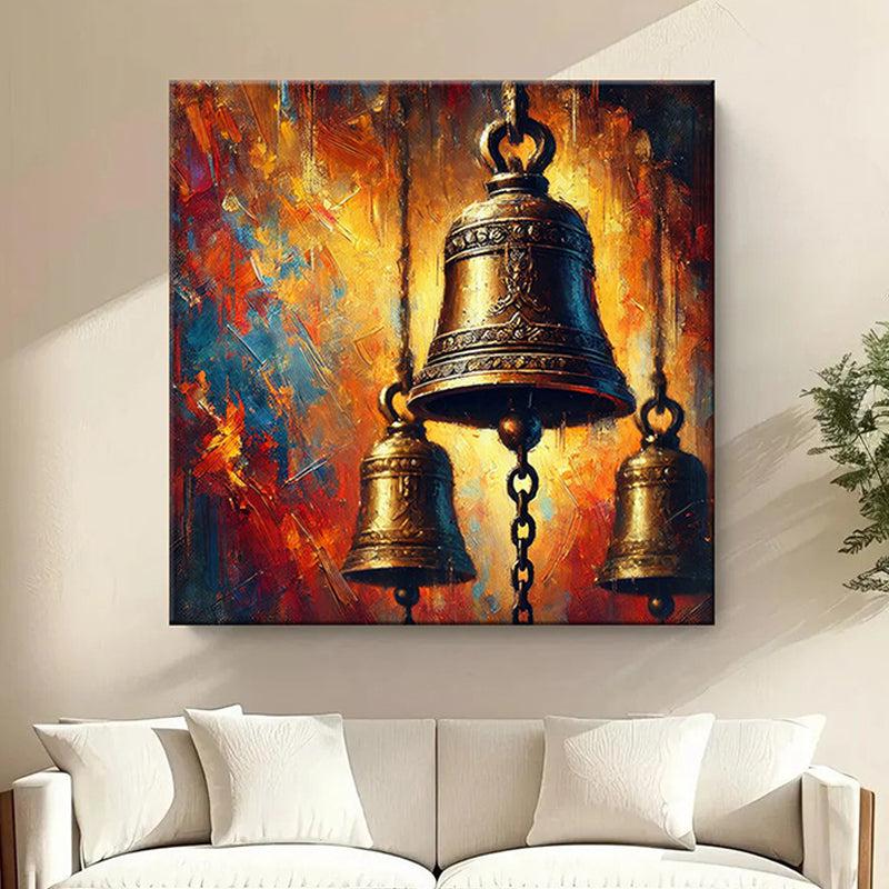 Temple Bells Wall Painting