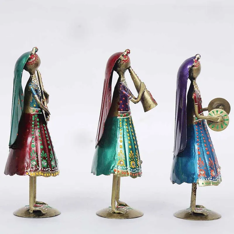 Dancing Troupe Ethnic Showpiece - Set Of Three media 5