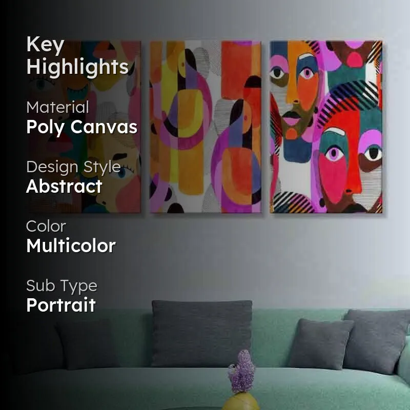 Crowded Wall Art - Set of Three media 2