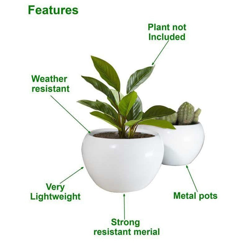 Whimsical White Planters - Set Of Two media 6