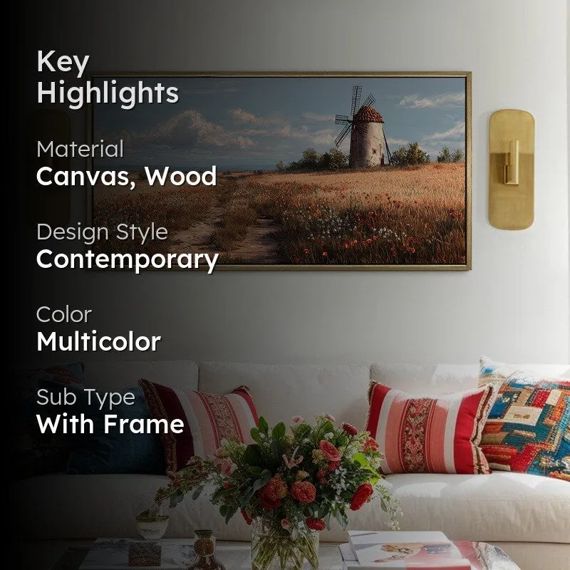 Pastoral Wind Canvas Wall Painting With Frame media 2